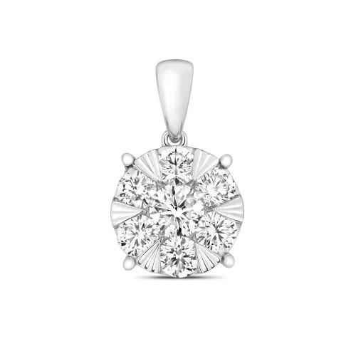 DIAMOND BRILLIANT PENDANT 0.73ct 18ct White Gold